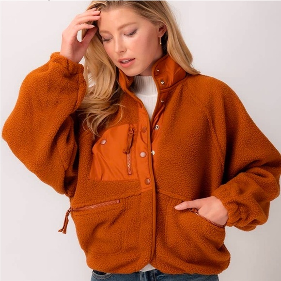 Zenana Outfitters Jackets & Blazers - Zenana Outfitters Sherpa Fleece Teddy Jacket Size M